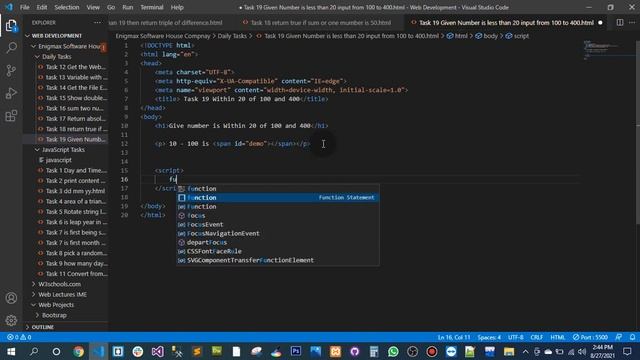 Part 4: Tasks of JavaScript like Mini Projects by Software House Company смотреть онлайн