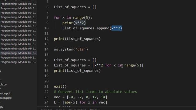CS384 Python Programming Module 05 Basic Data Structures Lec 12 List Comprehensions смотреть онлайн