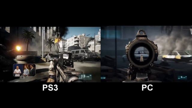 Battlefield 3 Gameplay PC vs PS3 Comparison - Full HD 1080p смотреть онлайн