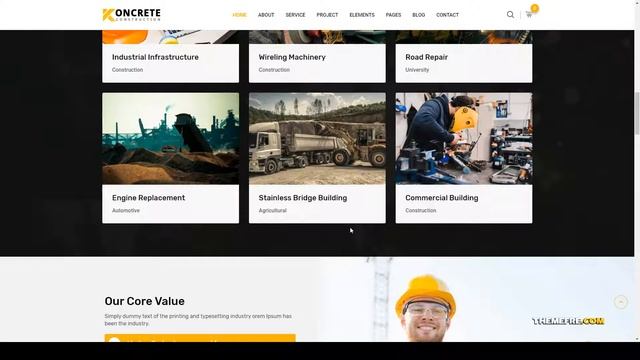 Koncrete - Construction Building WordPress Theme handyman constructor Ai смотреть онлайн