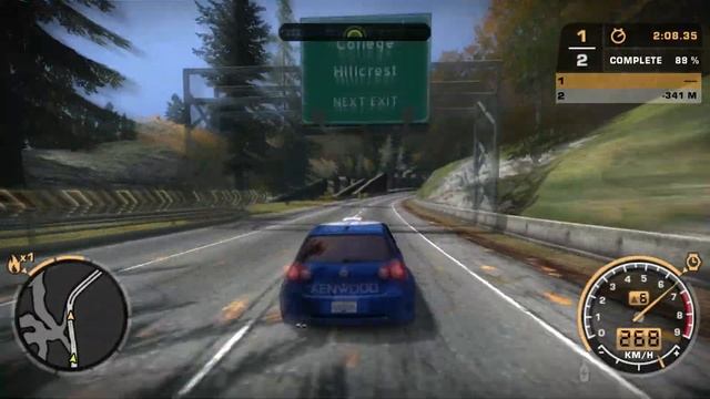 NFS Most Wanted - Volkswagen Golf GTI (Sonny) Vs. Lexus IS 300 (Taz)