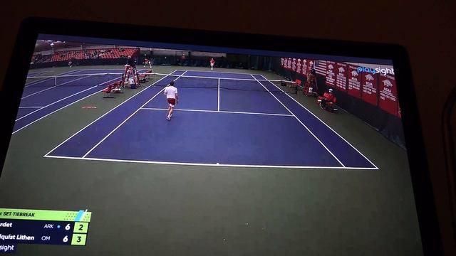 John Hallquist Lithén vs Arkansas tiebreak смотреть онлайн