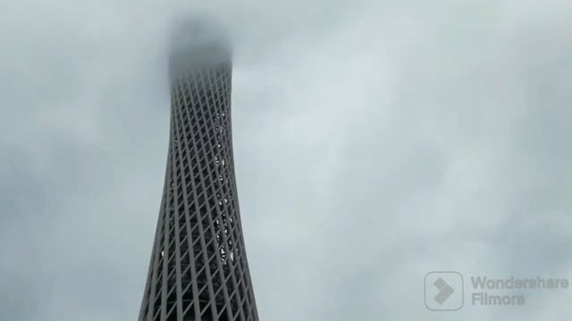 The Pearl River, Liede Bridge and Canton Tower in Guangzhou China! смотреть онлайн