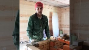 Практический урок по кладке печи. Монтаж плиты.