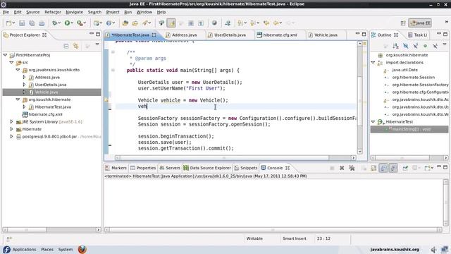 Hibernate Tutorial 13 - One To One Mapping : By Koushik Java Brain смотреть онлайн