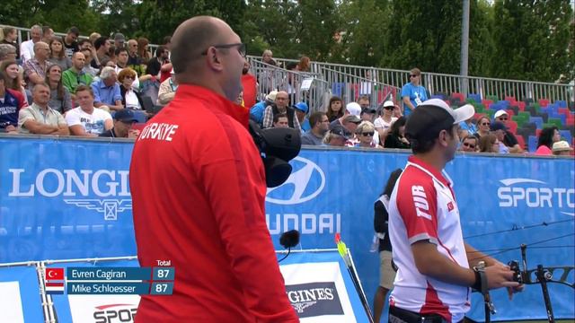 Evren Cagiran v Mike Schloesser – compound men's gold | Berlin 2019 World Cup S4 смотреть онлайн