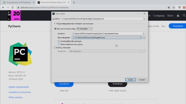Anaconda, PyCharm, OpenCV, NumPy Kurulumu смотреть онлайн