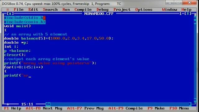 C Programming Language for Declaring and initializing pointers Using pointers in a program Episode- смотреть онлайн
