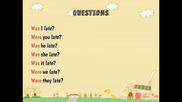 verb to be in Past tense смотреть онлайн