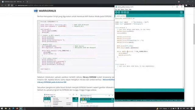 Tutorial Menghubungkan ESP8266 ke WiFi Pertama Kali смотреть онлайн