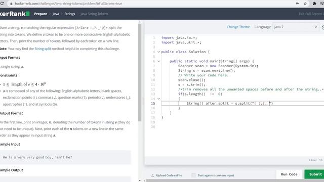 19. Java String tokens | Java | HackerRank Solutions смотреть онлайн