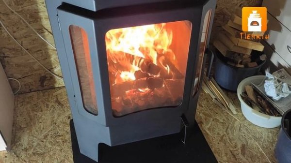 Печь-камин БАВАРИЯ ПРИЗМАТИК пристенно угловой