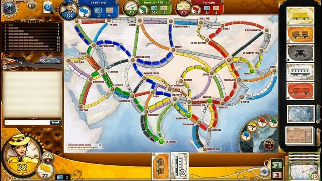 -09- Let's Play Ticket to Ride Legendary Asia Map смотреть онлайн