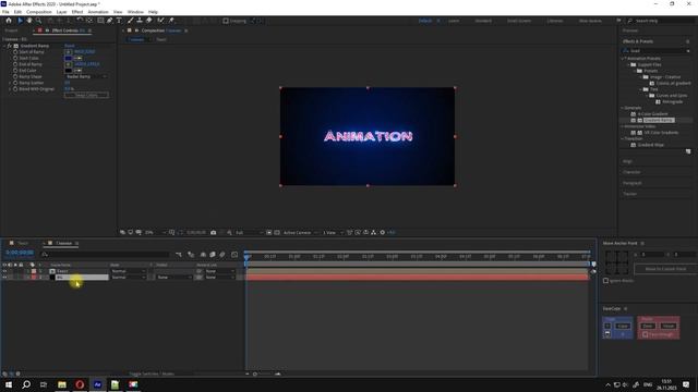 Появление текста с эффектом электрического разряда в After Effects смотреть онлайн