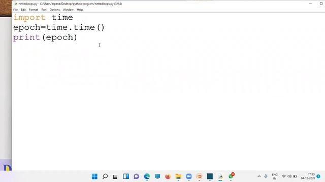 Date & Time | Date and time module | To measure the time in seconds since the epoch in Python | смотреть онлайн
