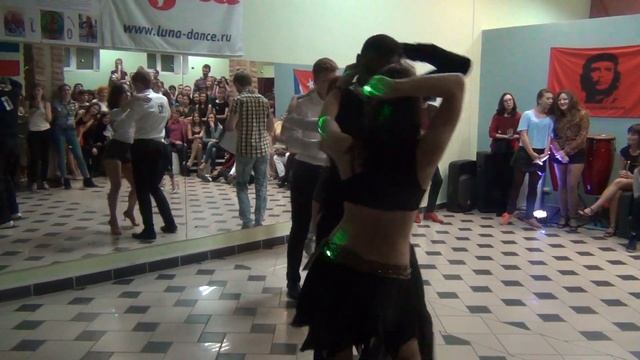 1 тур Ахмед и Настя. Чемпионат по Бачате-2015 в ТС Луна смотреть онлайн