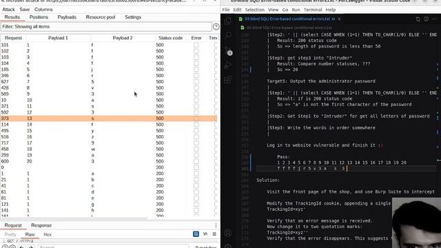 17- Lab Blind SQL injection with conditional errors Part2 فارسی смотреть онлайн
