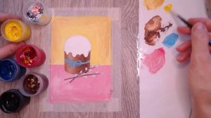 Как нарисовать пасху гуашью