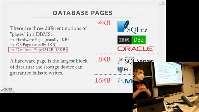 03 - Database Storage 1 (CMU Intro to Database Systems / Fall 2022) смотреть онлайн