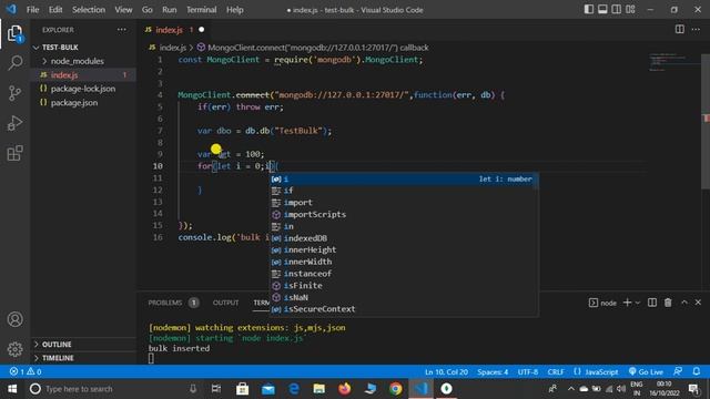 Bulk Insertion Operation in Node JS and MongoDB - How to Insert Thousands + Records in MongoDB смотреть онлайн