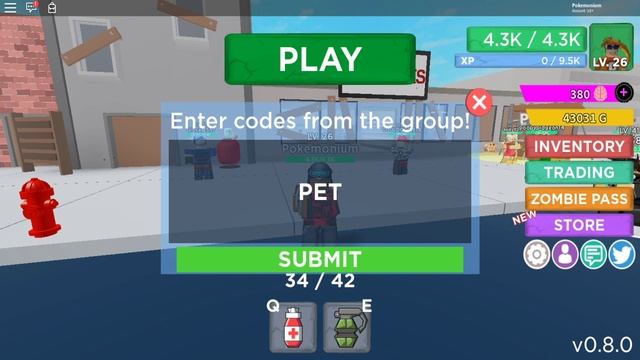 ALL *NEW* ROBLOX ZOMBIE STRIKE CODES (PET UPDATE) *SUPER OP* *ALL WORKING* | Roblox Codes 2020 смотреть онлайн