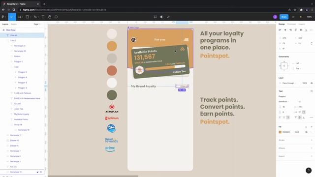 Reward Points Tracker Mobile App UI with Figma смотреть онлайн