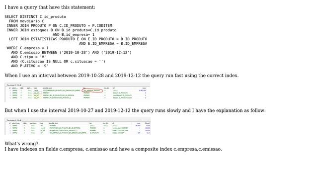 Databases: MySQL wrong use of index when a date interval is big смотреть онлайн
