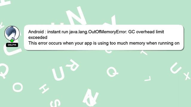 Android : instant run java.lang.OutOfMemoryError: GC overhead limit exceeded смотреть онлайн