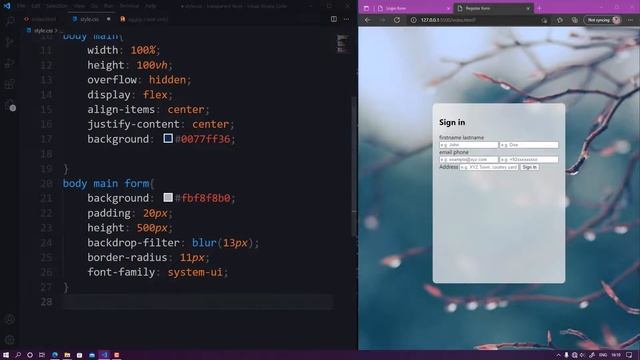 Beautiful ? Registration form in HTML | CSS Let's create a form with simple code смотреть онлайн
