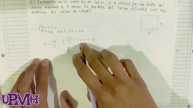 El perímetro de un salón es de 26m. problema, Herrera Morales Diego Alberto UPMH смотреть онлайн
