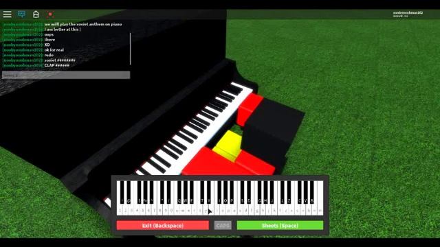 playing the soviet anthem and my own song on roblox piano смотреть онлайн