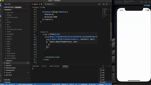 React Native Tutorial 41 - Animated library - React Native смотреть онлайн
