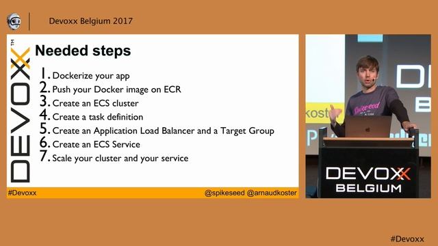 How to scale your app in minutes with container and AWS ECS by Arnaud Koster смотреть онлайн