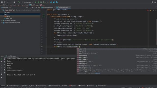 How to sort HashMap based on keys in Java смотреть онлайн