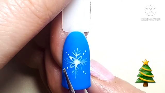 Как Легко и Быстро Нарисовать Снежинку Пошагово.Новогодний дизайн ногтей 2021.Nail Tutorial.ELBA смотреть онлайн