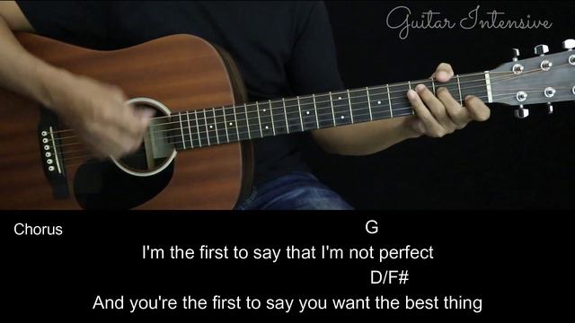 Here's Your Perfect - Jamie Miller | EASY Guitar Tutorial with Chords / Lyrics смотреть онлайн