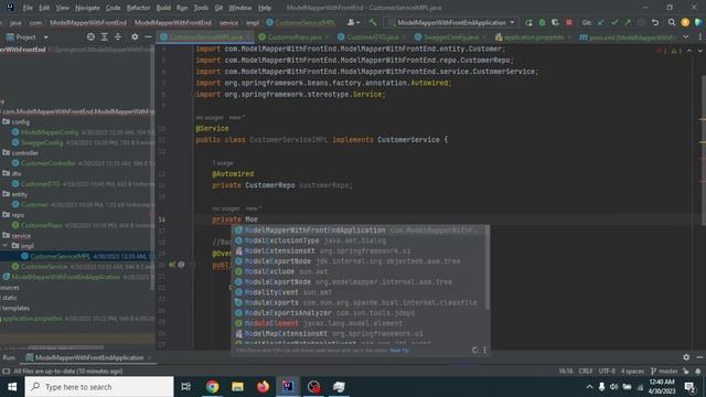 3) ModelMapper install in the SpringBoot project and data insert into the database using ModelMappe смотреть онлайн