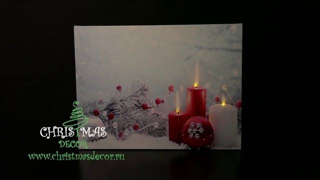Светодиодная картина Три горящие свечи смотреть онлайн