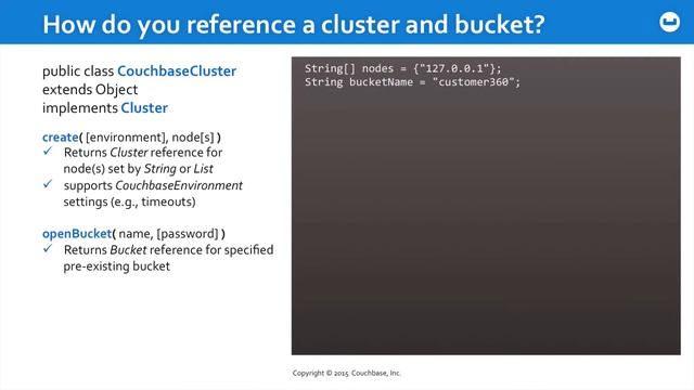 CB130J Lesson 3 - Connecting to a remote cluster and opening a bucket смотреть онлайн