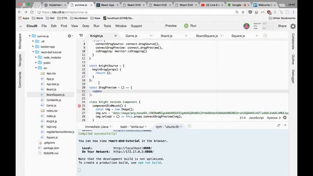 Code the Dream - React class - Drag and Drop continued смотреть онлайн