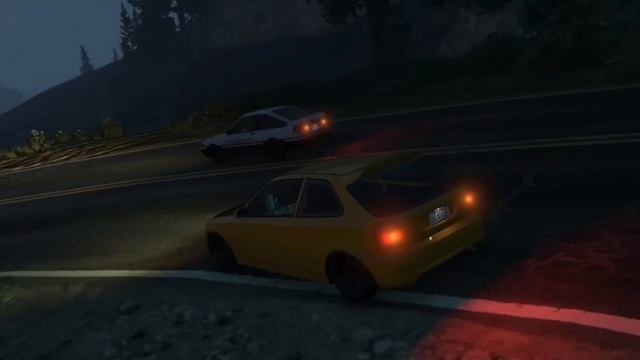 AE86 vs EK9 (Initial D parody in GTA5) Touge Battle GTA5 смотреть онлайн