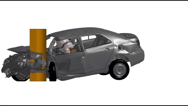 Toyota Yaris 2010 Crash Test - LS Dyna Finite Element Analysis смотреть онлайн