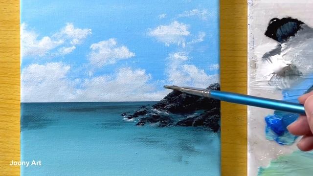 Seascape Painting / Acrylic Painting / STEP By STEP #238 / 바다풍경 아크릴화