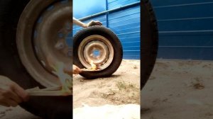 ??Как накачать бескамерное колесо без компрессора за пять минут.??