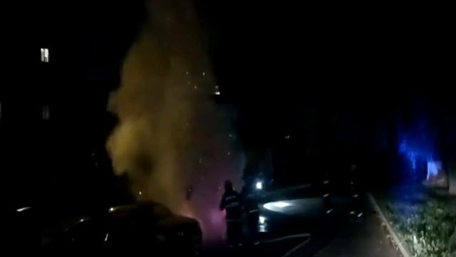 28.09.2020. Пожар 2 авто, Гомель смотреть онлайн
