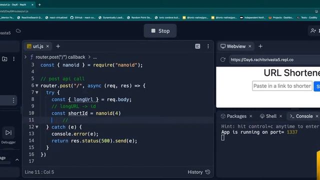 Day 6 | Backend | URL Shortner смотреть онлайн