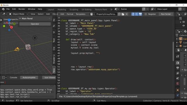 Blender Python Tutorial : Create Property Group & Enumerator (Panel) [learn python for beginners] смотреть онлайн
