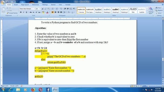 Ex.No. #1 GCD of Two Numbers (Tamil) смотреть онлайн