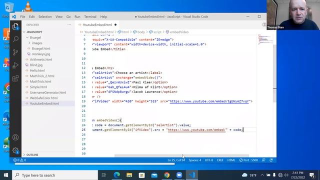 JavaScript: Embedding a Youtube video in an iframe element смотреть онлайн