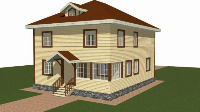 9. Проект дома из профилированного бруса Д9 смотреть онлайн